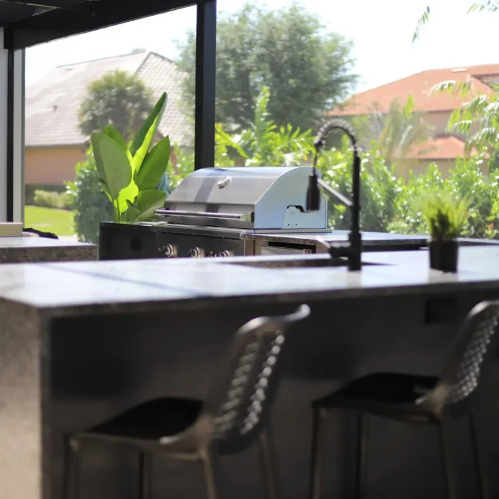 tongue and groove outdoor kitchen