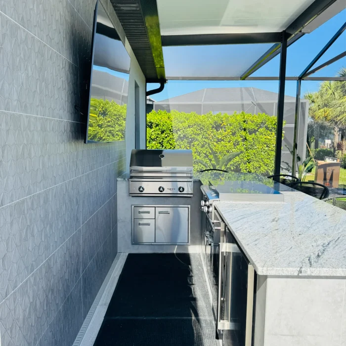 modern outdoor kitchen